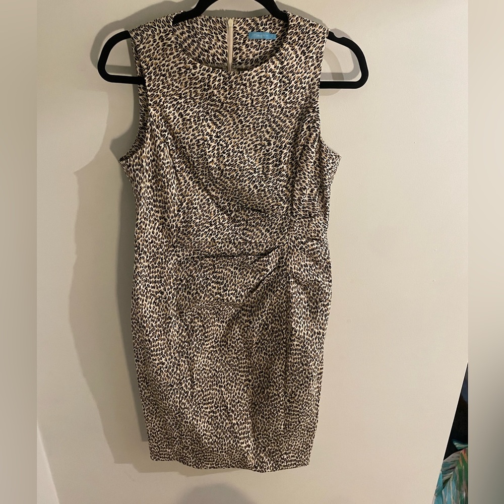 J. McLaughlin Animal Print Sleeveless Midi Dress